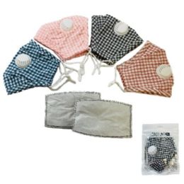 24 Units of Cotton 5-Layer Non Medical Face Cover With Valve - Face Mask
