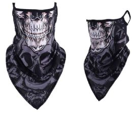 24 Wholesale Skull Style Face Covering With Earloops Non Medical