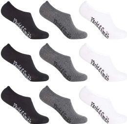12 Pairs Yacht & Smith Women's Mesh No Show/silicone No Slip Loafer Assorted Colors Sock Liner - Womens Ankle Sock
