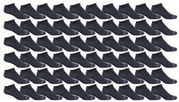 240 Wholesale Yacht & Smith Women's Poly Blend Light Weight No Show Loafer Ankle Socks Solid Navy