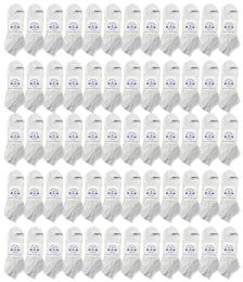 48 Pairs Yacht & Smith Women's Light Weight No Show Loafer Ankle Socks Solid White - Womens Ankle Sock