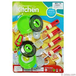 36 Pieces 9 Piece Green My Little Chef Kitchen Sets - Girls Toys