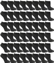 48 Pairs Yacht & Smith Women's Dark Gray No Show Ankle Socks Size 9-11 - Womens Ankle Sock
