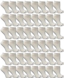 Yacht & Smith Women's White No Show Ankle Socks