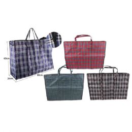 96 Wholesale Woven Bag Plaid