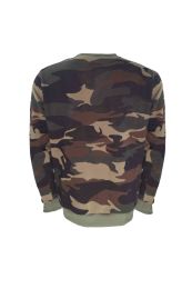 24 Pieces Leehanton Mens Basic Pullover Long Sleeve Sweatshirt In Camo - Mens Sweat Shirt