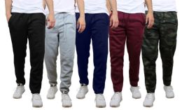 48 Wholesale Mens Classic Open Bottom Fleece Sweatpants Assorted Sizes And Colors