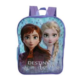 24 Pieces 15" Kids Frozen Wholesale Backpacks - Backpacks 15" or Less