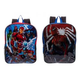 24 Pieces 15" Kids Marvel Wholesale Backpacks - Backpacks 15" or Less