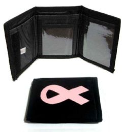 36 Pieces Pink Ribbon Wallet - Breast Cancer Awareness Socks