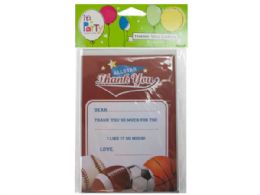 288 of 8 Count All Star Sports Thank You Cards