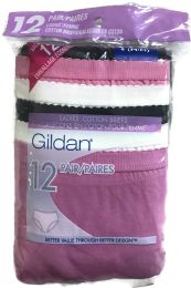 Gildan Womans Ladies Cotton Briefs Size 6 Medium Only Assorted Colors