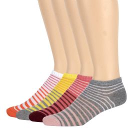 120 Wholesale Women's Cotton Striped Ankle SockS- Striped