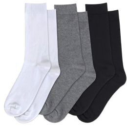120 Wholesale Men's Cotton Crew Socks Solid Colors