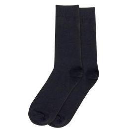 120 Bulk Men's Cotton Crew Socks Black Only