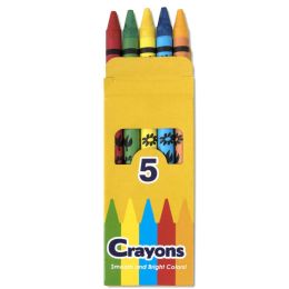 96 Wholesale 5 Pack Of Crayons