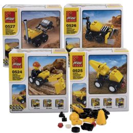 50 Wholesale Micro Blocks Construction Vehicles In Bulk 4 Assorted Vehicles