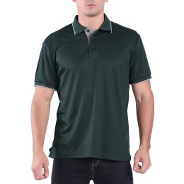 24 Wholesale Mens Waffit Polo Tee Shirt In Olive Plus Size