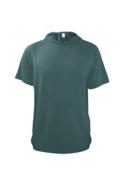 72 Wholesale Mens Pullover Hoody Tee Shirt With Kangaroo Pocket In Green
