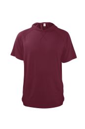 72 Pieces Mens Pullover Hoody Tee Shirt With Kangaroo Pocket In Burgandy - Mens Polo Shirts
