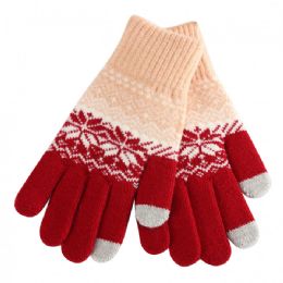 48 Bulk Ladies Winter Touch Screen Gloves