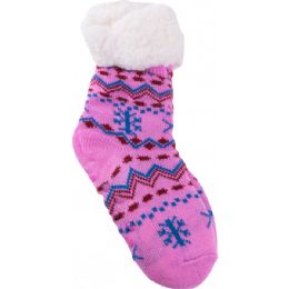 36 Pieces Girls Room Socks Fur Lined - Girls Ankle Sock
