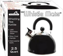 8 Wholesale Stainless Steel Whistling Tea Kettle Black
