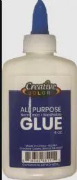 48 Units of Glue 4oz Applicator Bottle Washable Non Toxic - Glue