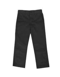 24 Units of Boys Slim Fit 97% Cotton Stretch School Chino Pants, Solid Black Size 4 - Boys School Uniforms