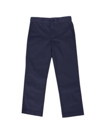 24 Units of Boys Slim Fit 97% Cotton Stretch School Chino Pants, Solid Navy Size 4 - Boys School Uniforms