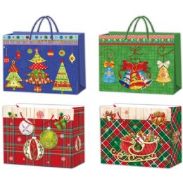96 Pieces Gift Bag Xmas Glitter - Gift Bags Christmas