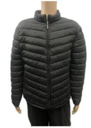 24 Wholesale Men's Winter Black Bubble Jacket