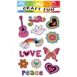 96 Wholesale Eva Love Peace Craft