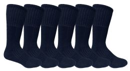 6 Wholesale Yacht & Smith Men's Cotton Terry Cushioned Military Grade Socks
