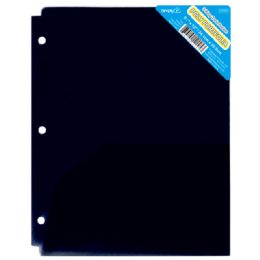 120 Pieces Two Pockets Poly Portfolio Translucent Black - Folders and Report Covers