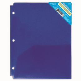 120 Pieces Two Pockets Poly Portfolio Translucent Blue - Folders and Report Covers