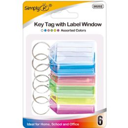 96 Wholesale 6 Count Key Tag With Label