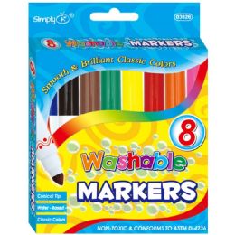 96 of 8 Color Jumbo Washable Marker