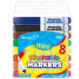 96 Units of 8 Color Washable Marker - Markers