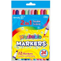 48 Units of 2 In 1 Washable Marker - Markers