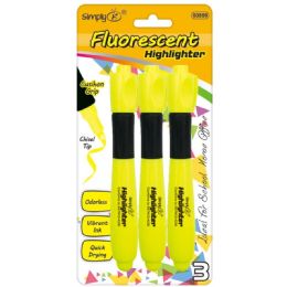 96 Wholesale Three Piece Fluorescent Highlighters