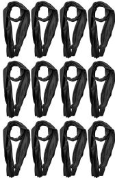 Yacht & Smith Unisex Solid Black Warm Winter Fleece Scarves 60x12