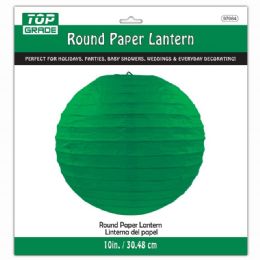 96 Wholesale Paper Lantern 12 Inch Hunter Green