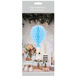 96 Pieces Honeycomb Balloon Decoration Baby Blue - Hanging Decorations & Cut Out