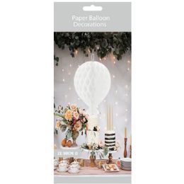 96 Pieces Honeycomb Balloon Decoration White - Hanging Decorations & Cut Out