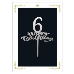 144 Pieces Birthday Cake Topper Silver 6 - Birthday Candles