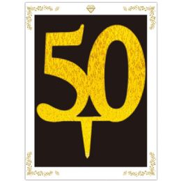 120 Pieces Cake Topper Gold Number 50 - Birthday Candles