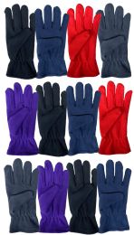 48 Pairs Yacht & Smith Womens Winter Fleece Gloves With Snug Fit Cuff Light Comfortable Weight - Fleece Gloves