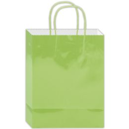180 Wholesale Everyday Glossy Gift Bag Lime Size Small