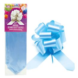 96 Pieces Instant Bow Light Blue - Gift Wrap